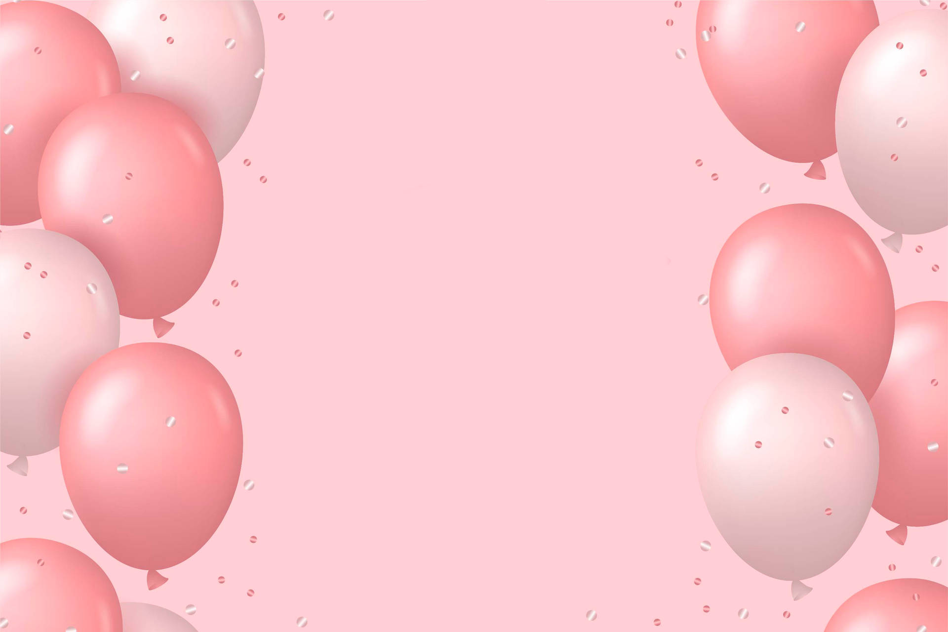 Pink Party Balloons Background Background