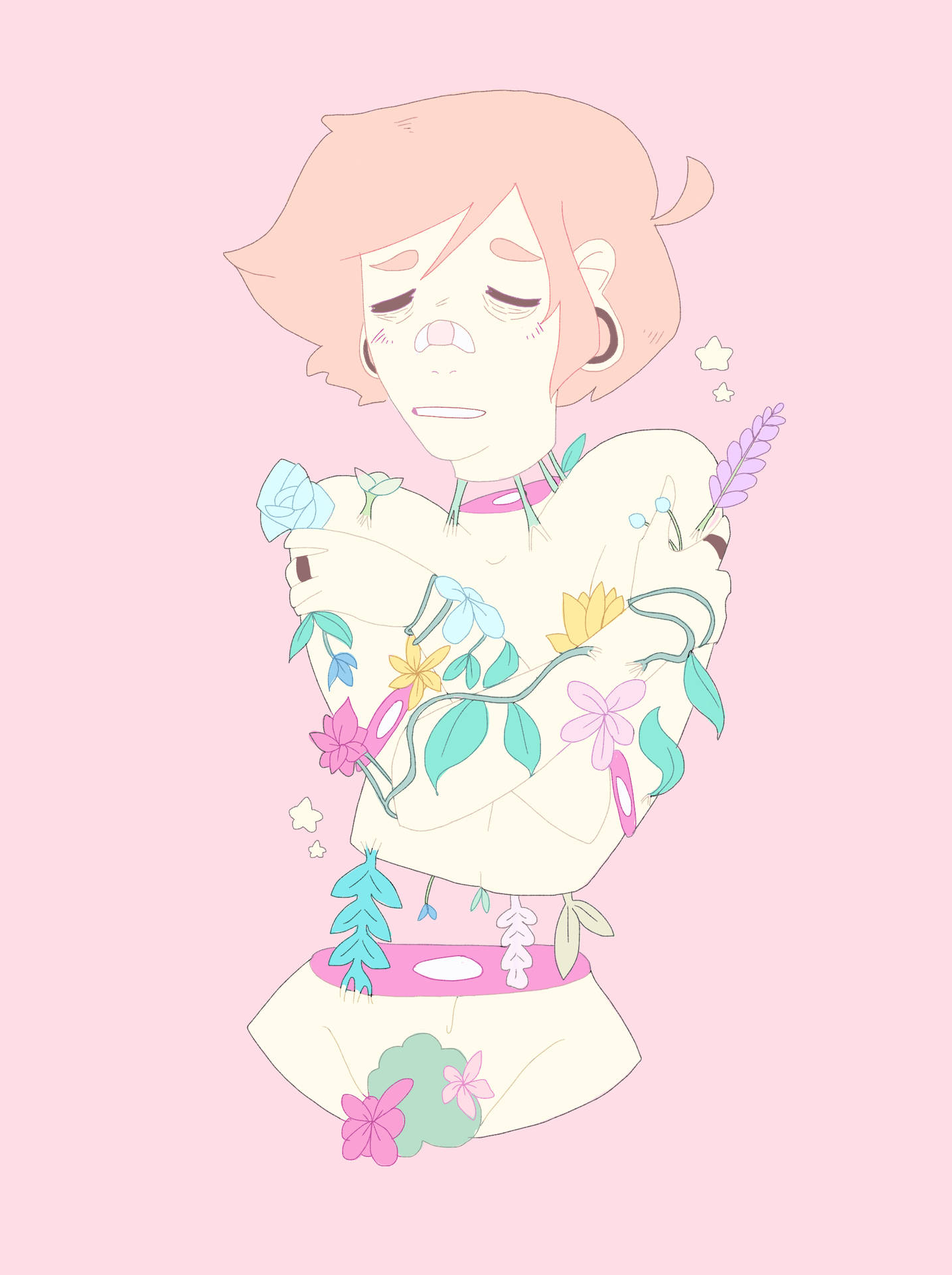 Pink Pastel Gore Phone Background