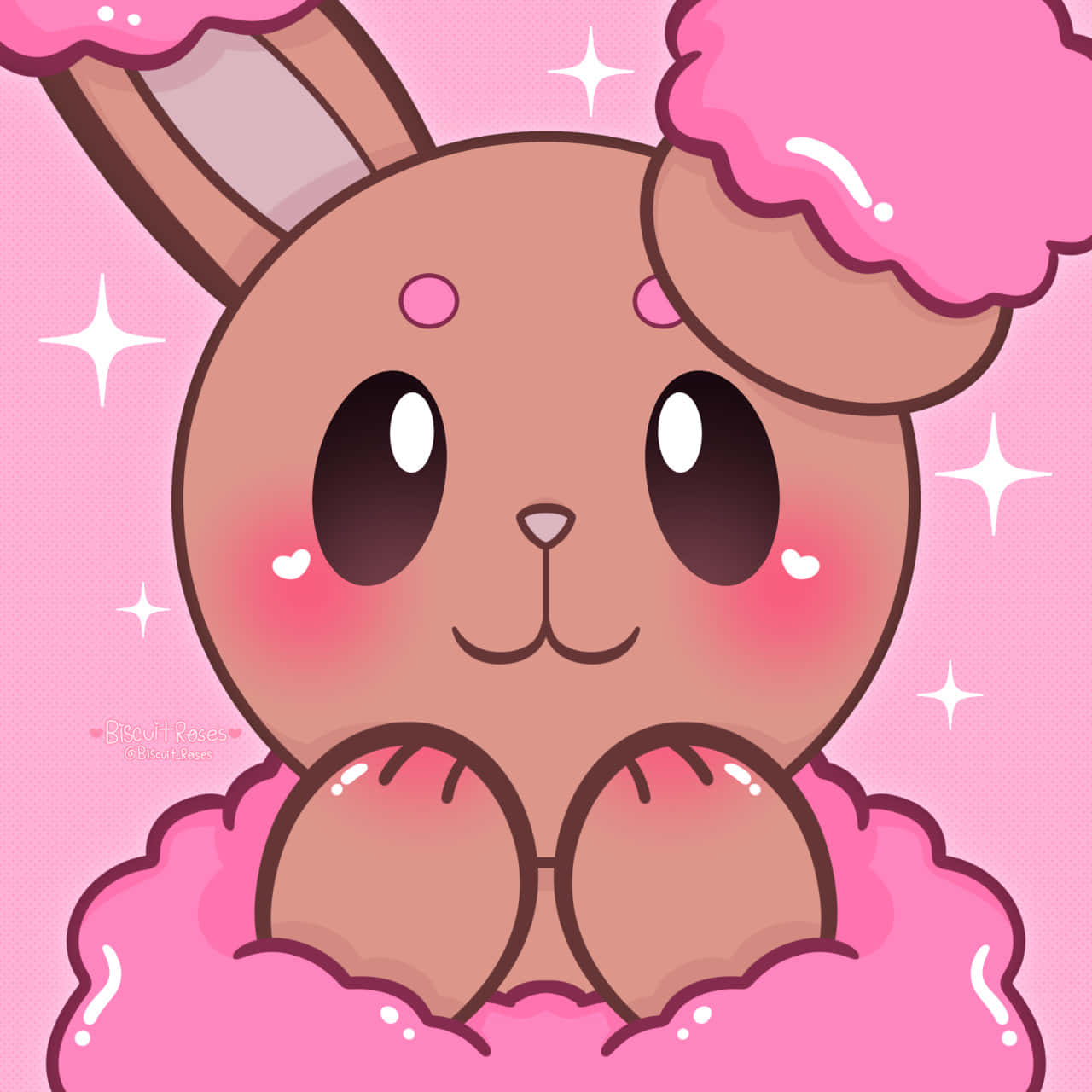 Pink Pfp Buneary Pokemon Background