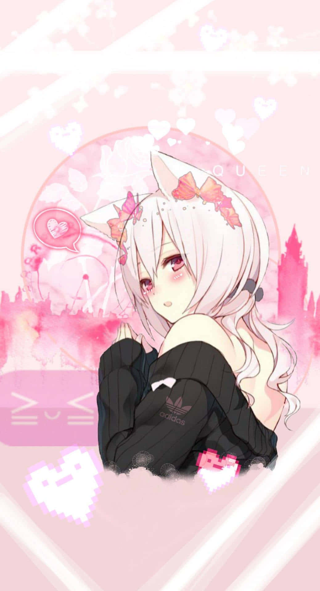 Pink Pfp Kawaii Anime Girl Background