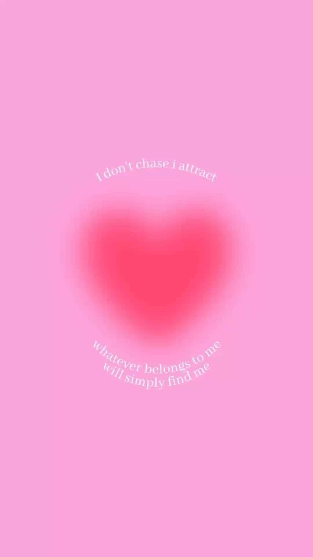 Pink Pfp Pink Heart With Quote Background