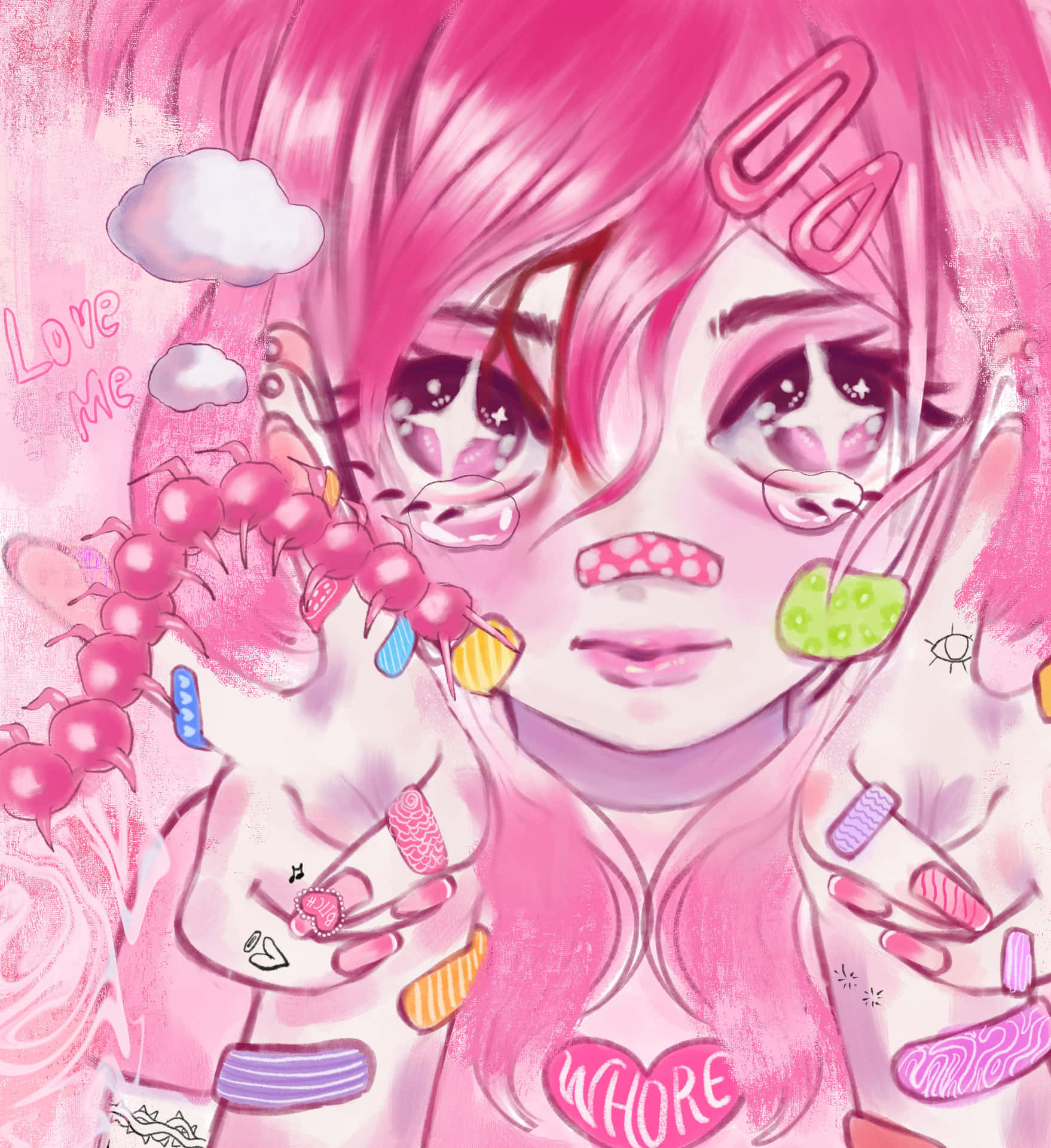 Pink Pfp Sparkling Girl Background