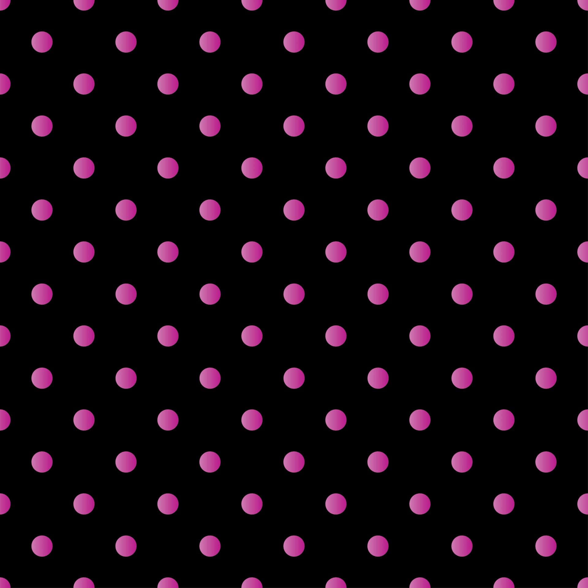 Pink Polka Dot In Black Background Background