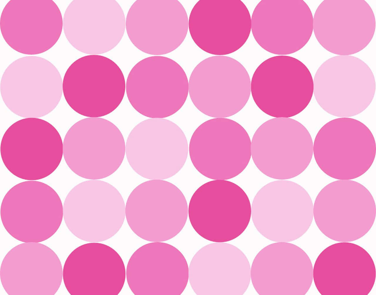 Pink Polka Dot In Different Shades Background