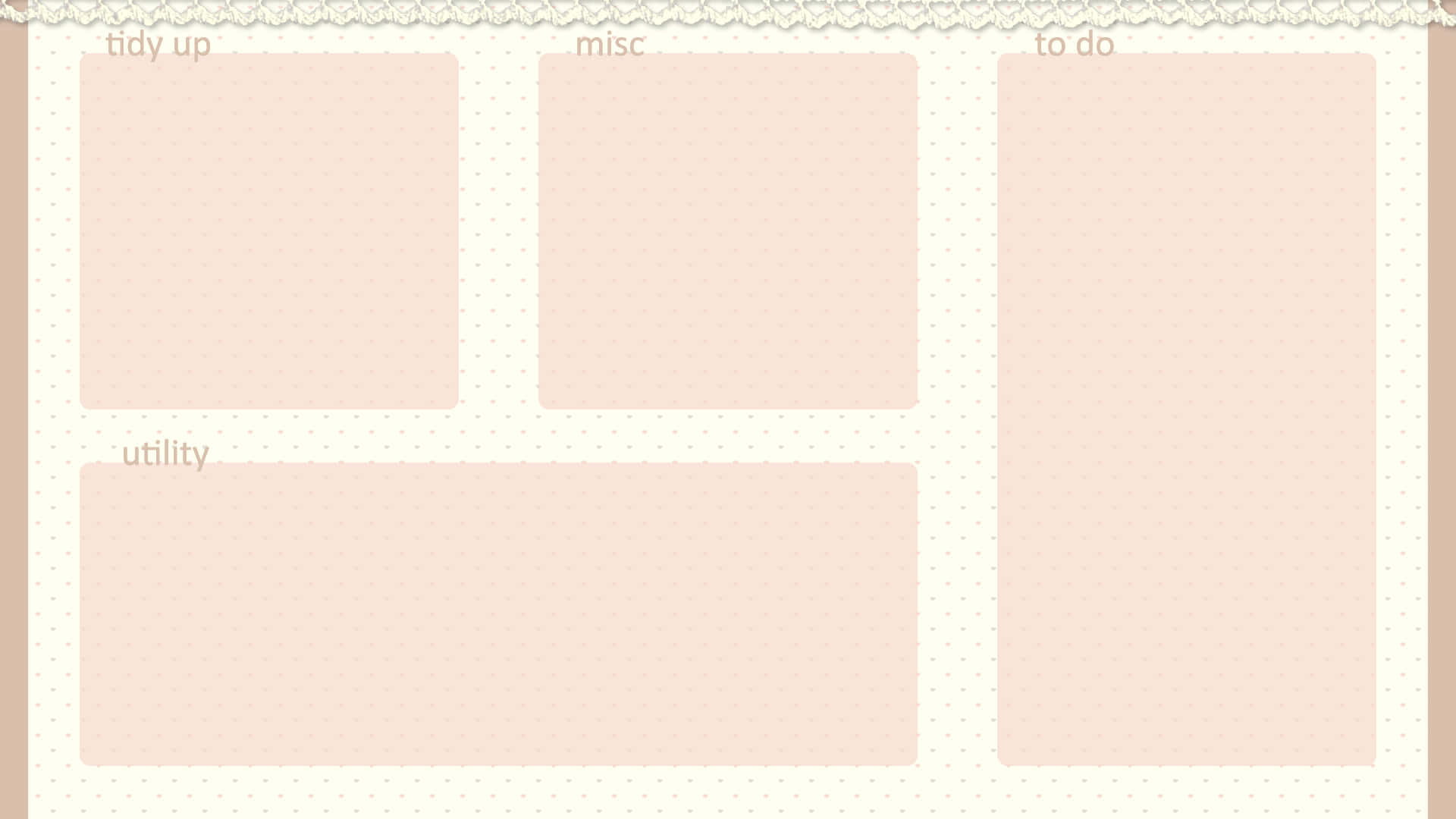 Pink Polka Dots Cute Desktop Organizer Background