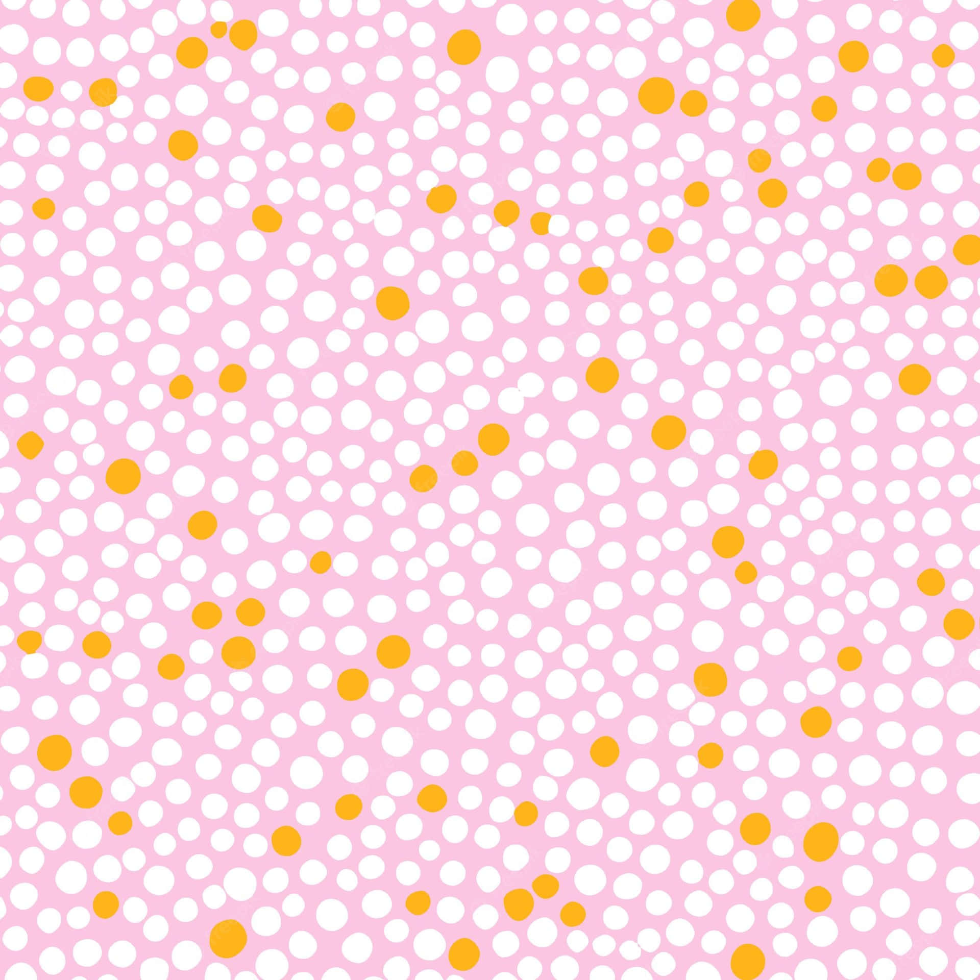 Pink Polka Dots Pattern Background