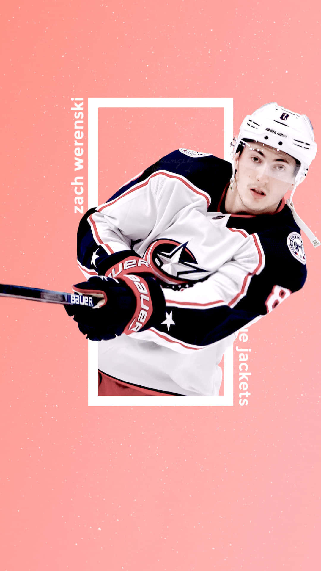 Pink Portrait Idea Zachary Werenski Background