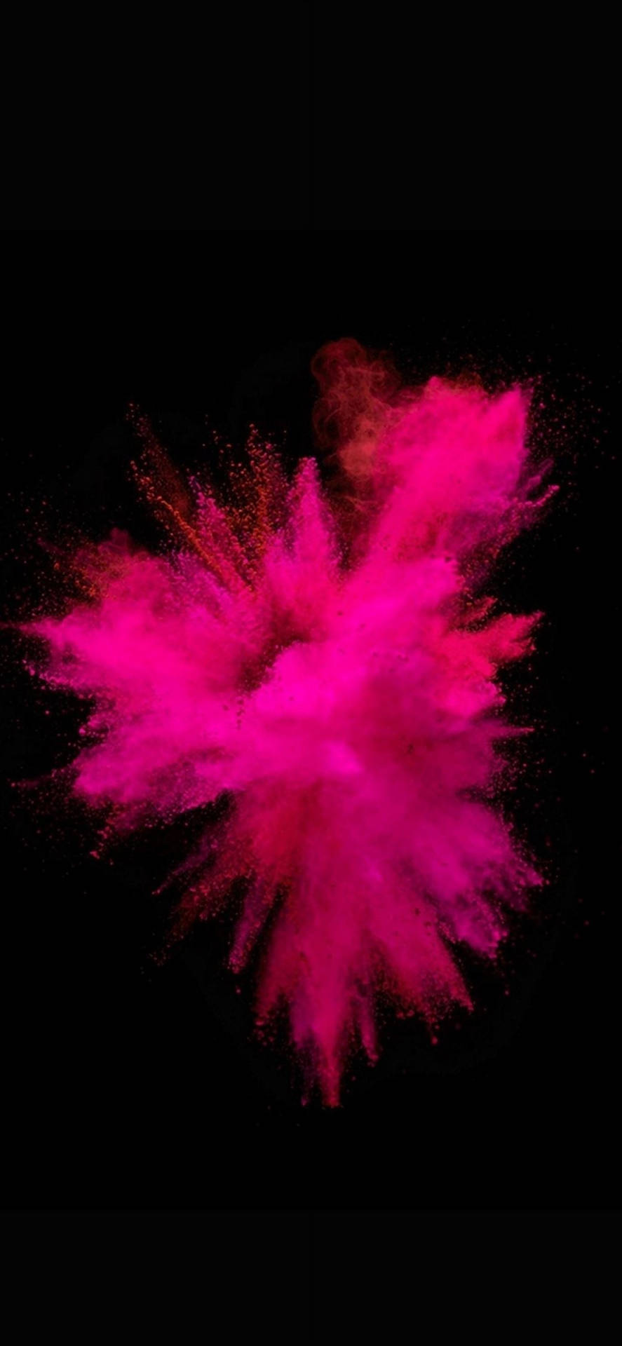 Pink Powder Explosion Iphone Dark Background