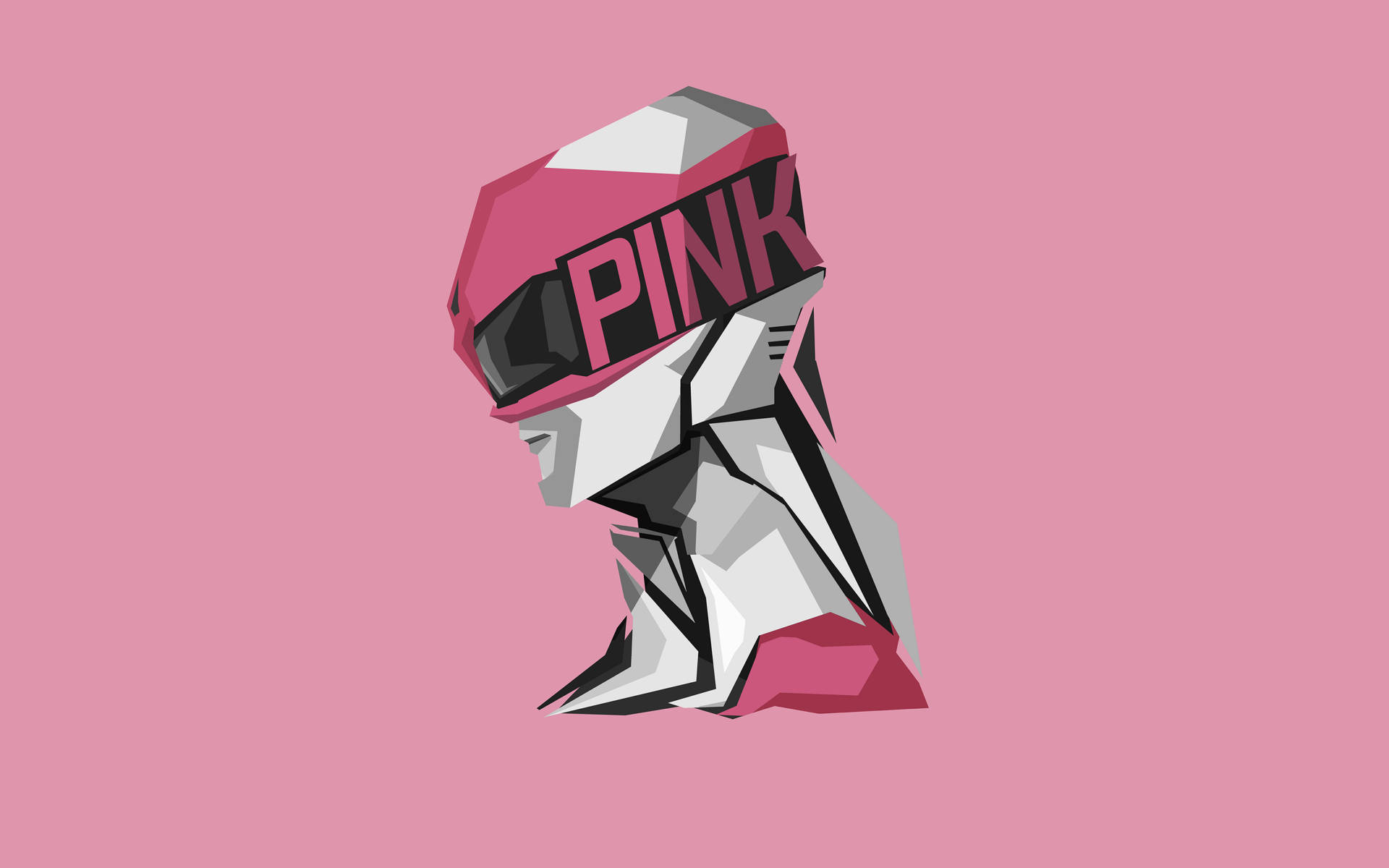 Pink Power Rangers Art Background