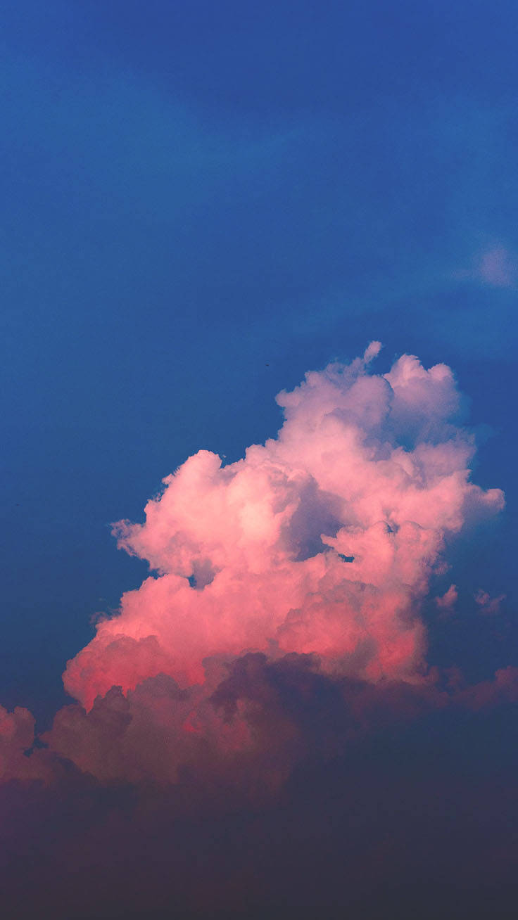 Pink Preppy Sky And Clouds Background