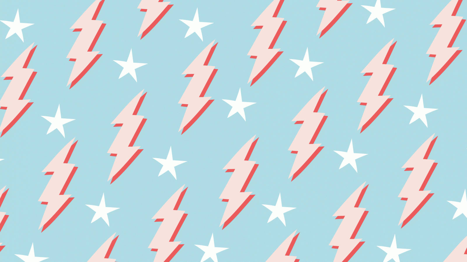 Pink Preppy Stars And Bolts Background