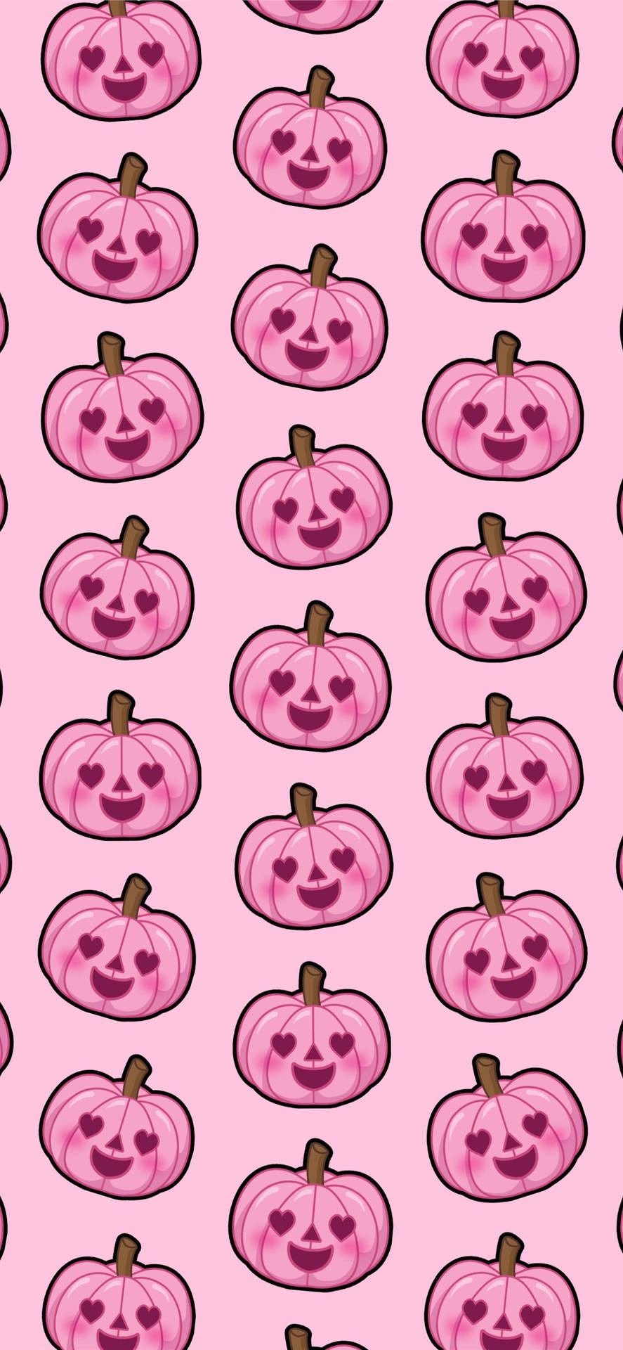 Pink Pumpkins Cute Halloween Iphone Background