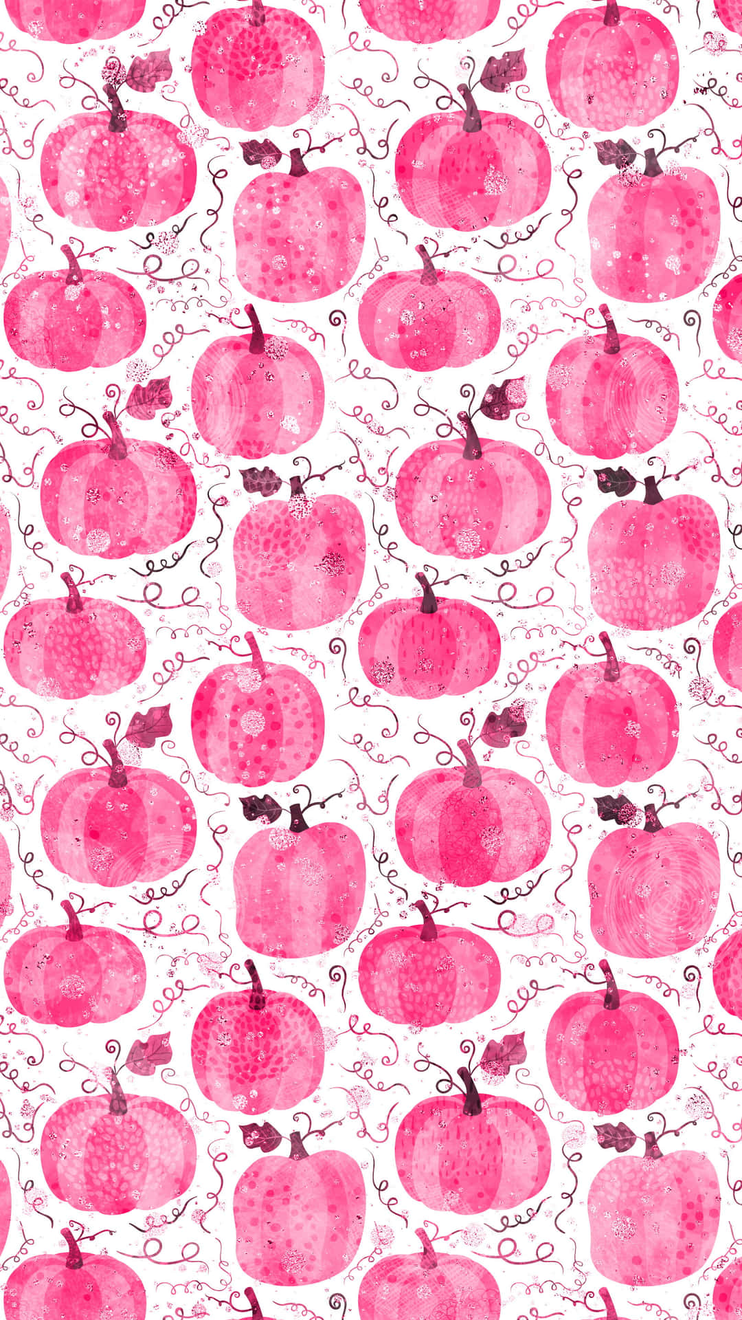 Pink Pumpkins On A White Background Background