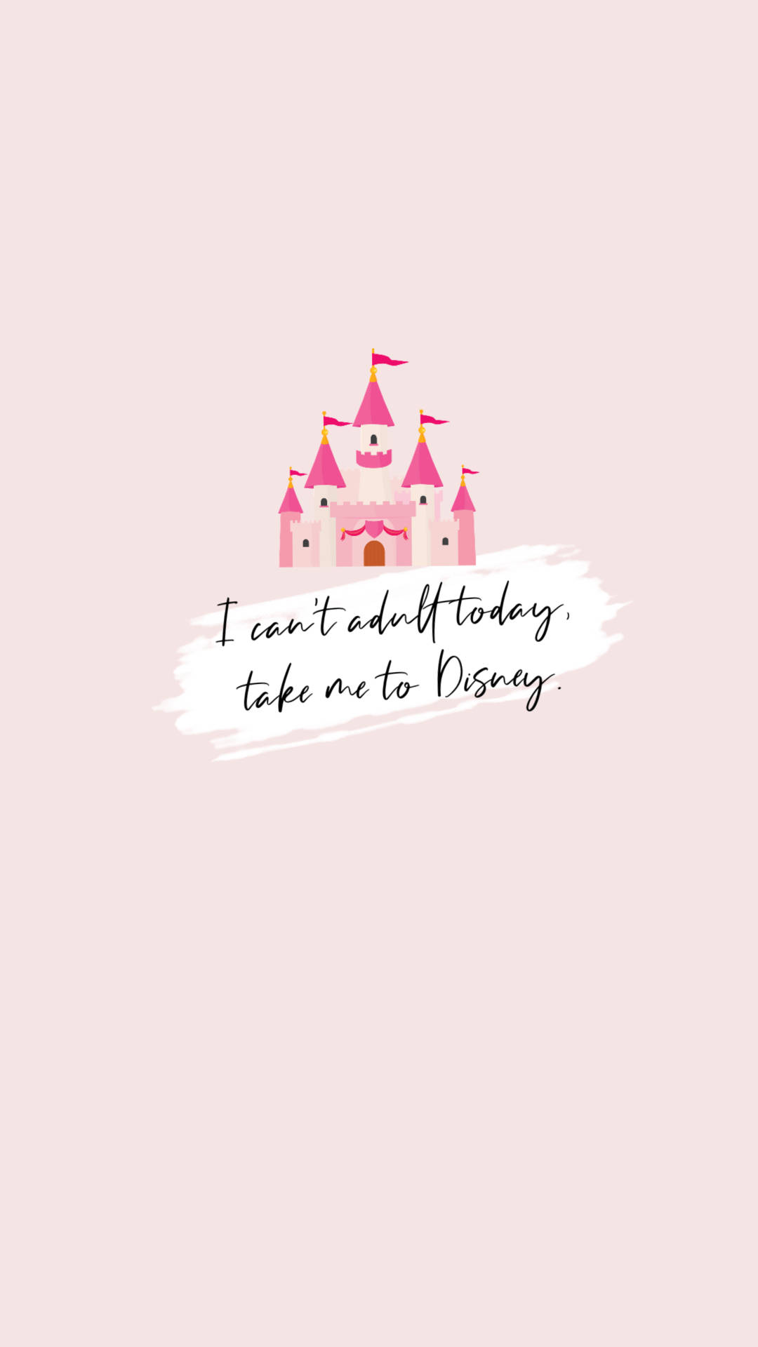 Pink Quote Disney Iphone Background