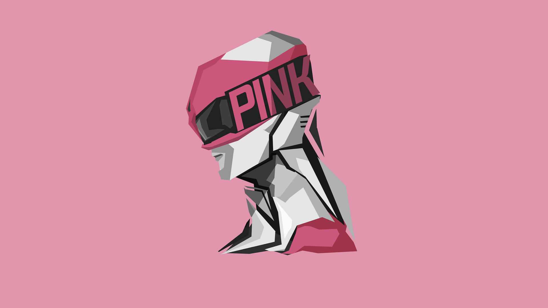 Pink Ranger Geometric Art Background