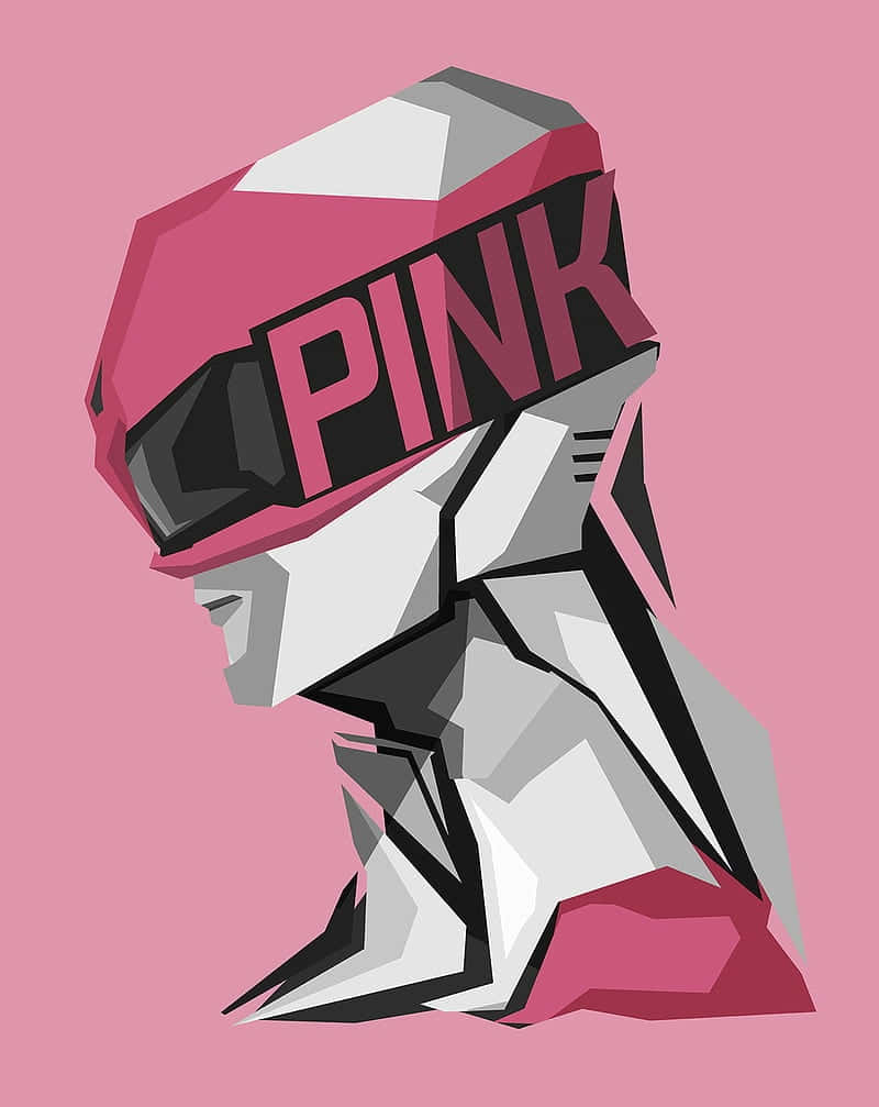 Pink Ranger Geometric Art