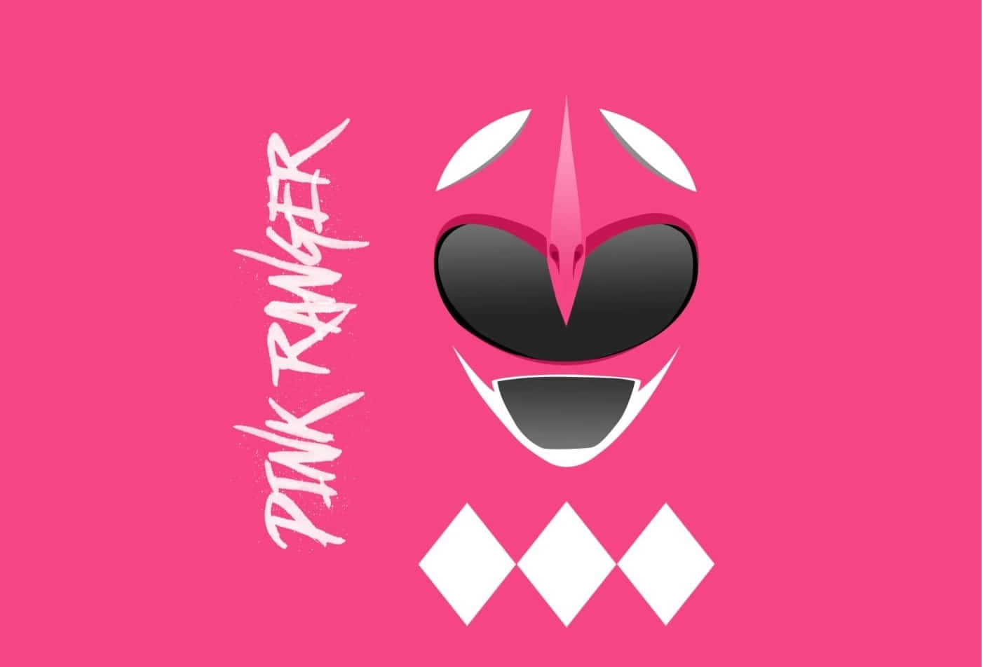 Pink Ranger Helmet Graphic Background