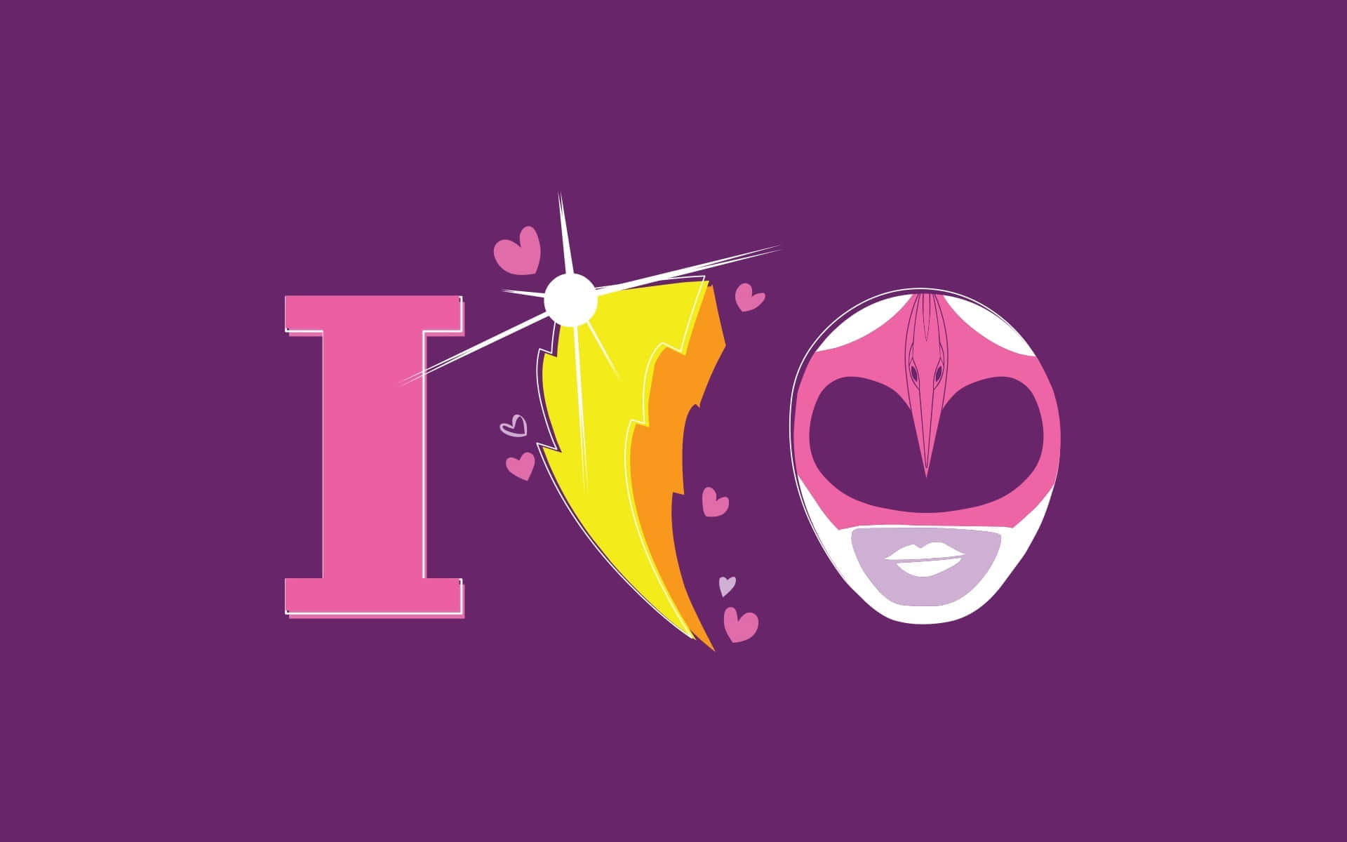 Pink Ranger Love Illustration