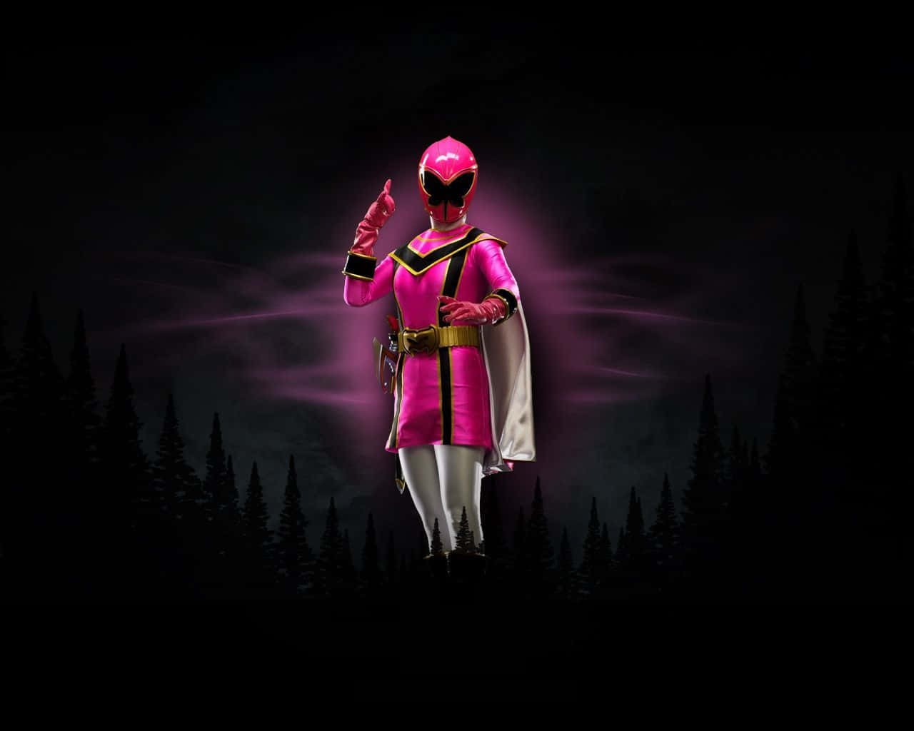 Pink Ranger Night Patrol Background