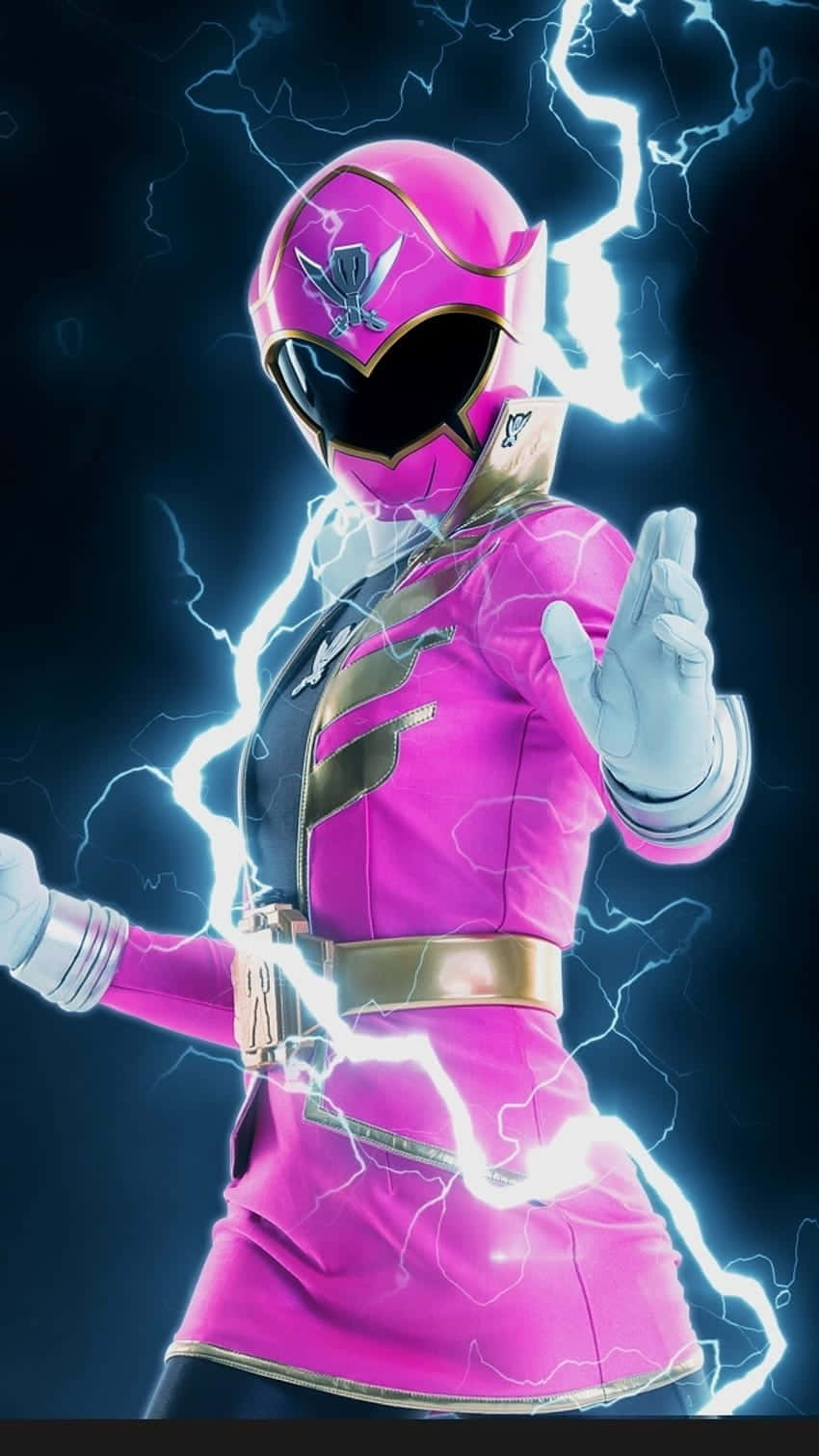 Pink Ranger Power Pose Electric Background.jpg