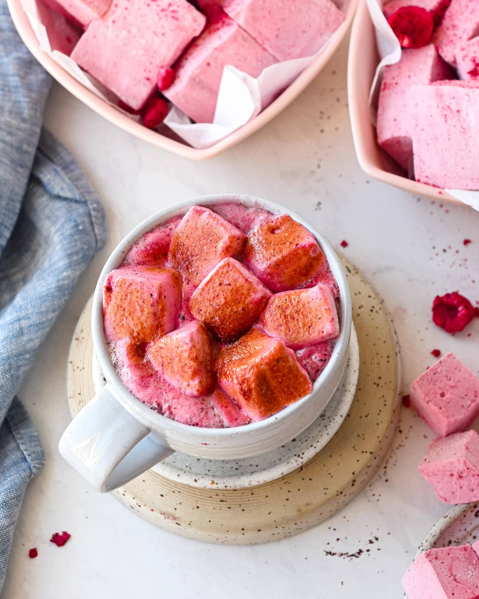 Pink Raspberry Marshmallow Drink
