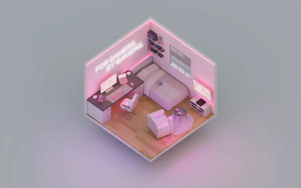 Pink Razer Studio 4k Background