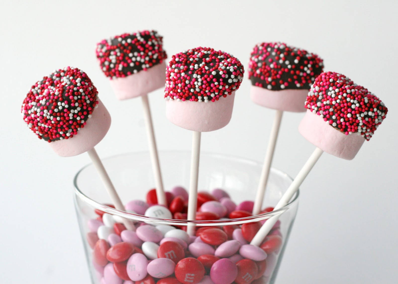 Pink Red Marshmallow Background