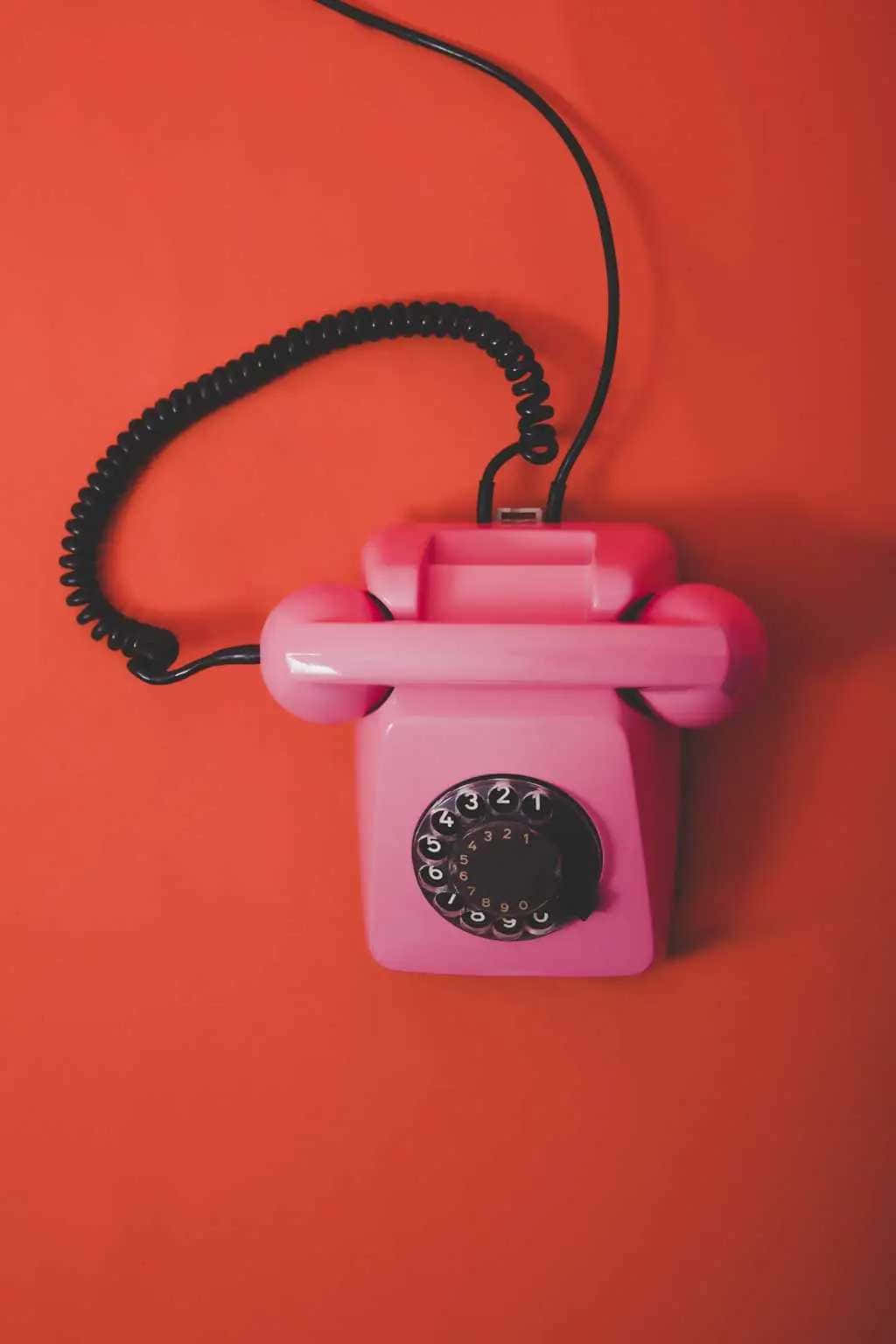 Pink Retro Telephone Lovecore Background