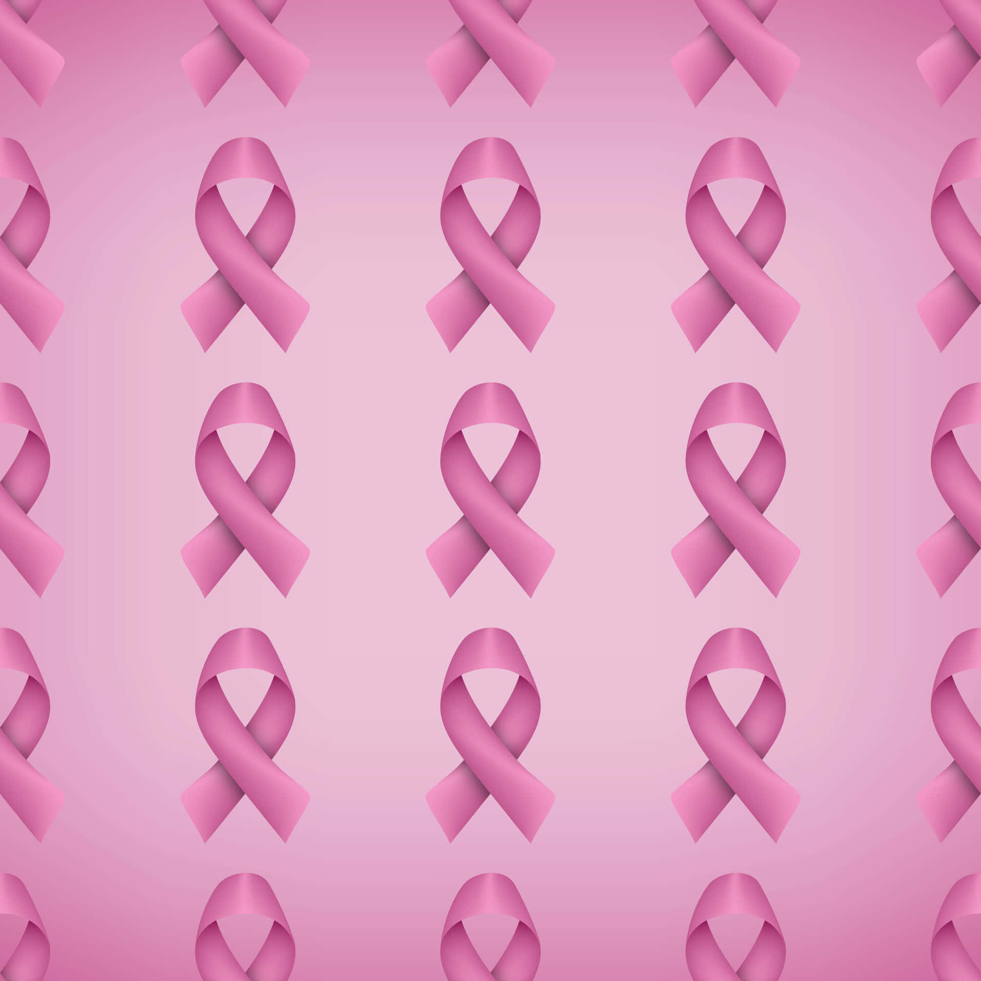 Pink Ribbon Emblem For Breast Cancer Awareness Background