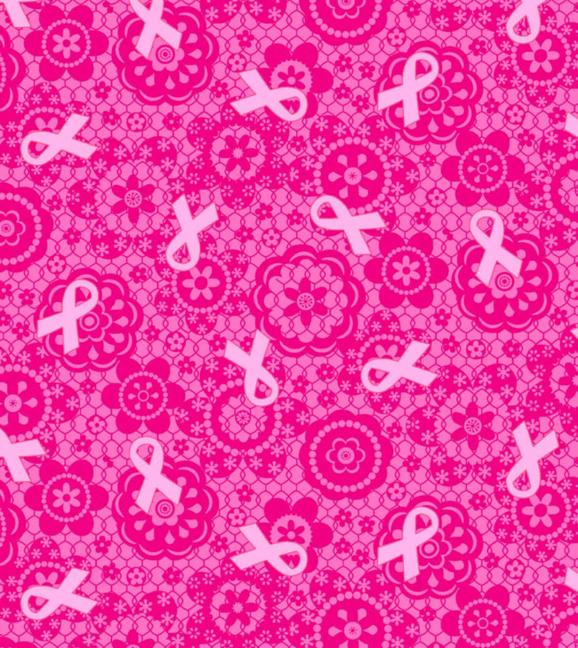 Pink Ribbon Symbol Of Solidarity Background