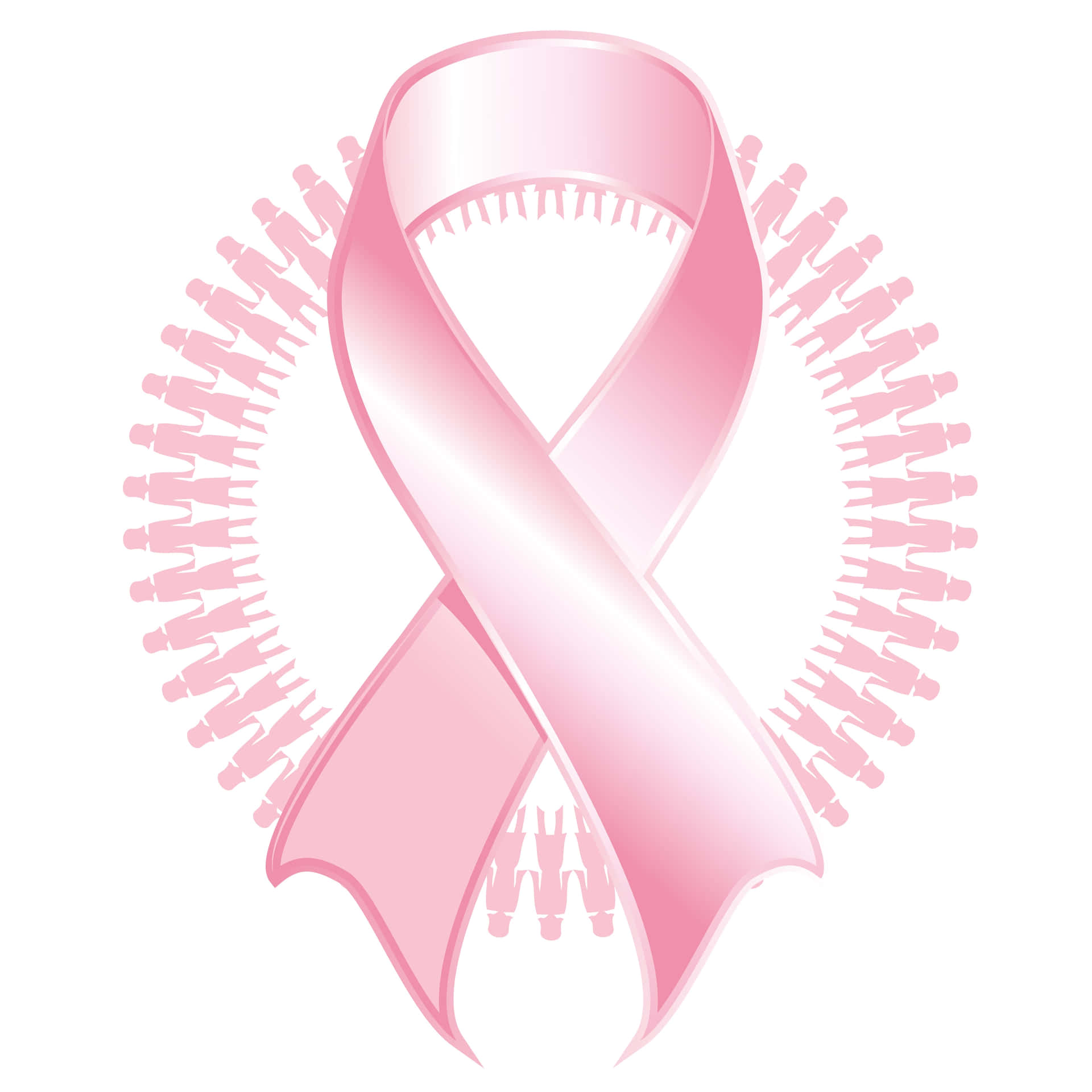 Pink Ribbon Symbolizing Breast Cancer Awareness Background