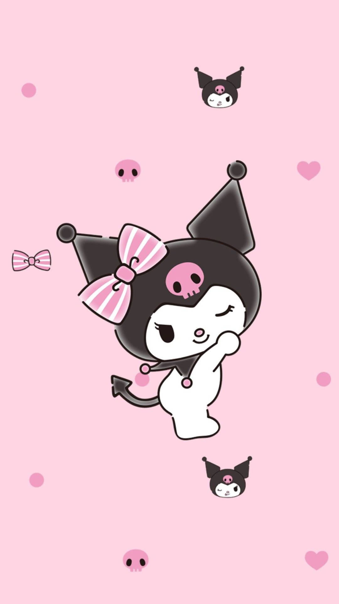 Pink Rival Of My Melody Kuromi Background