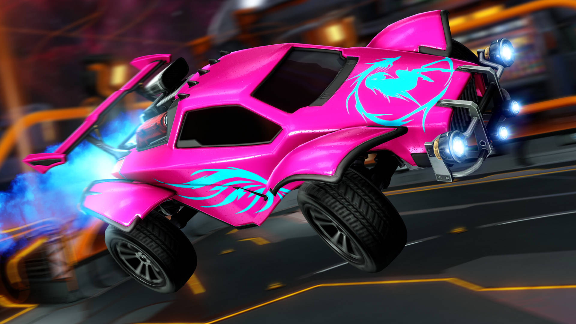 Pink Rocket League Car 2k Background