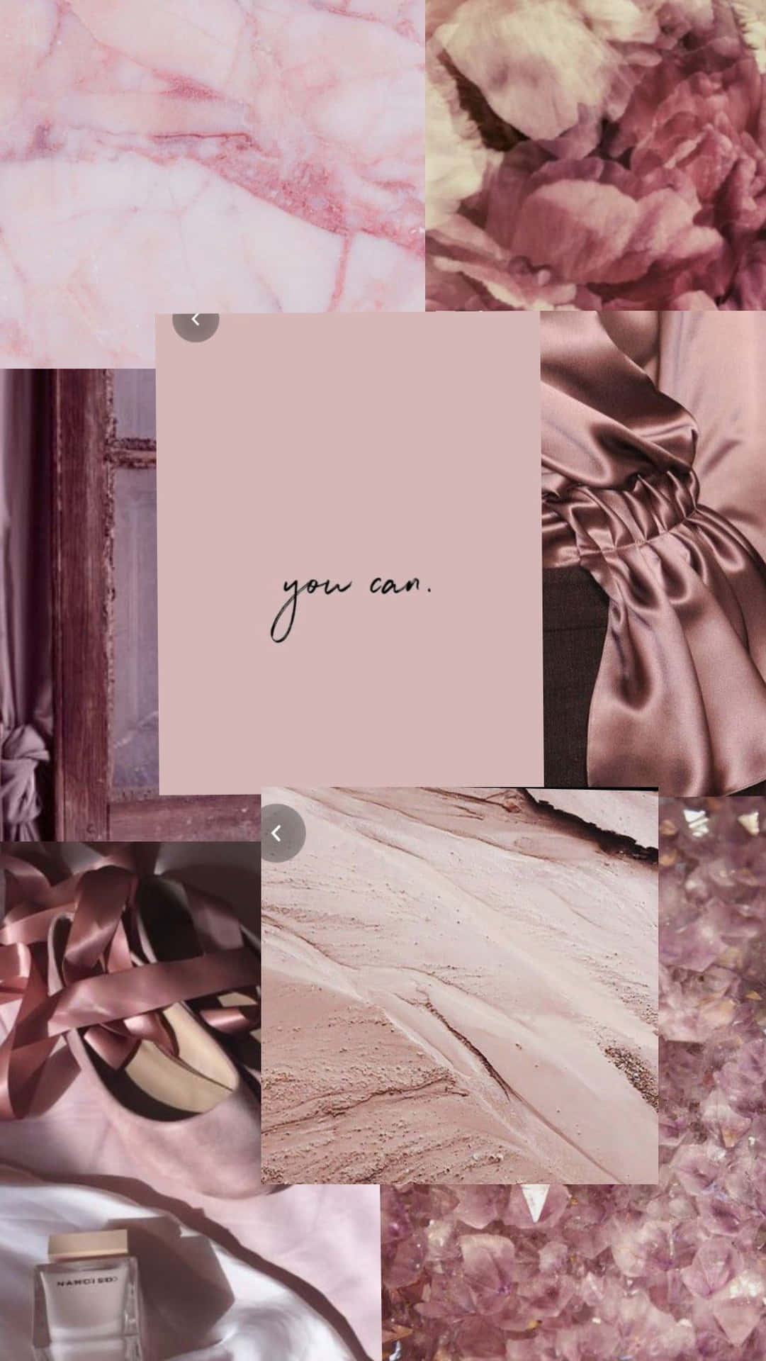 Pink Rose Gold Collage Background
