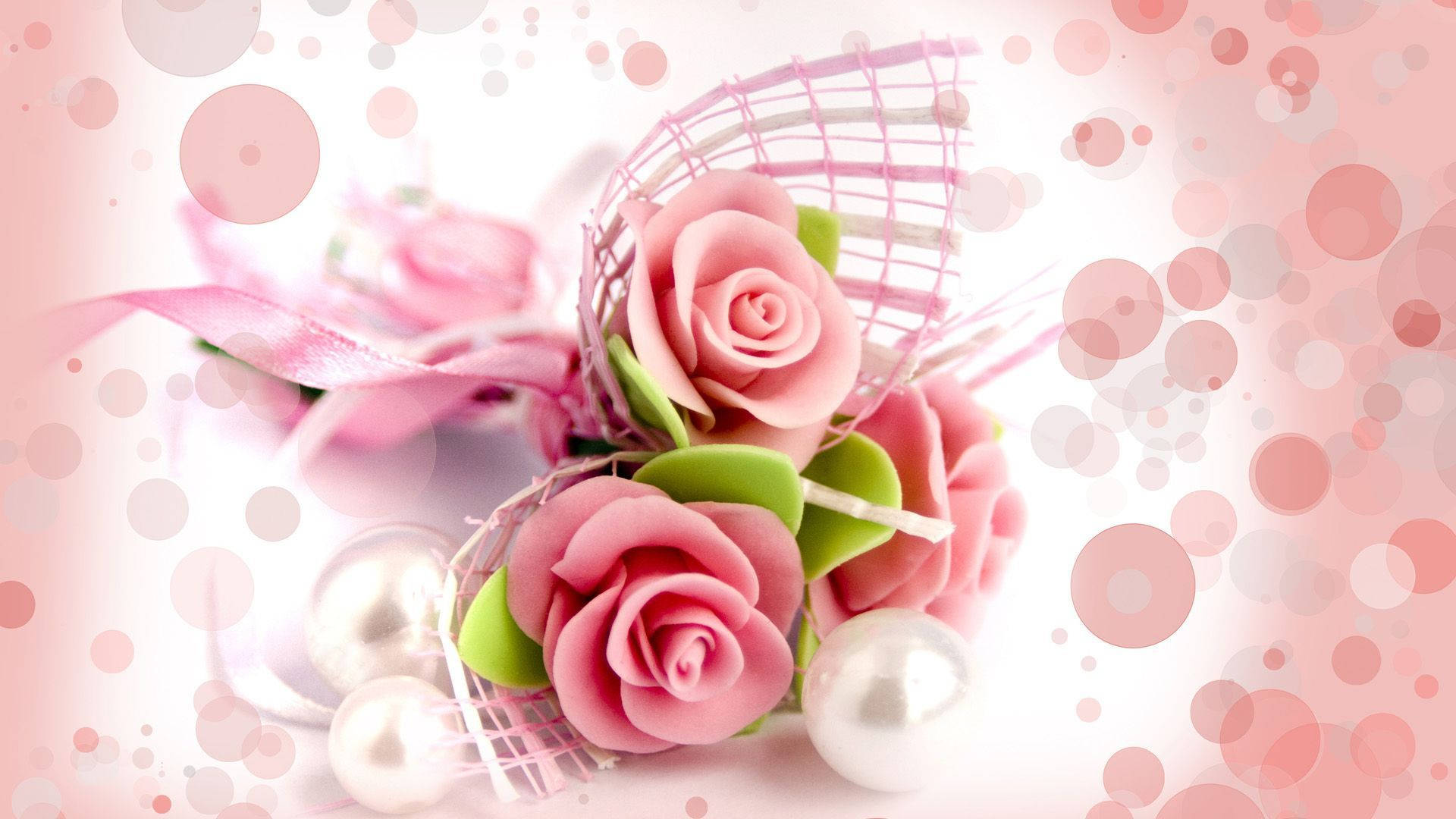 Pink Roses As Gifts Background