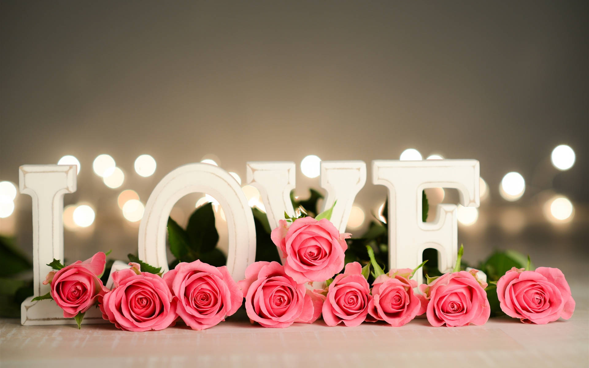 Pink Roses Decor Background