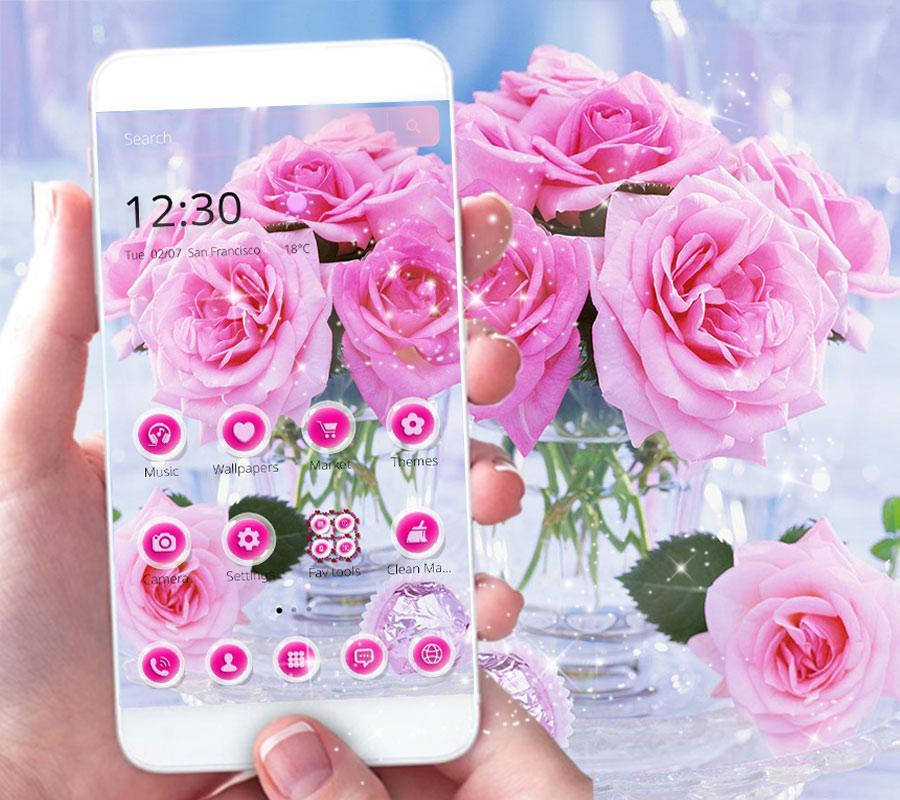 Pink Roses Screen Display Background