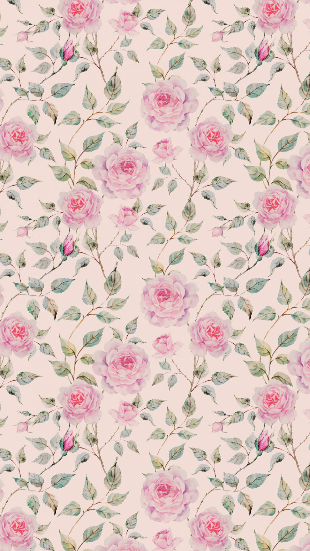 Pink Roses Wallpaper Fabric By Sarah_sass On Spoonflower - Custom Fabric Background