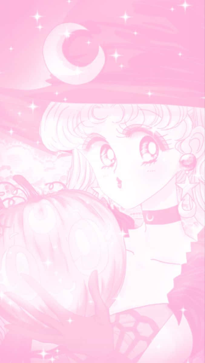 Pink Sailor Moon Artwork Background