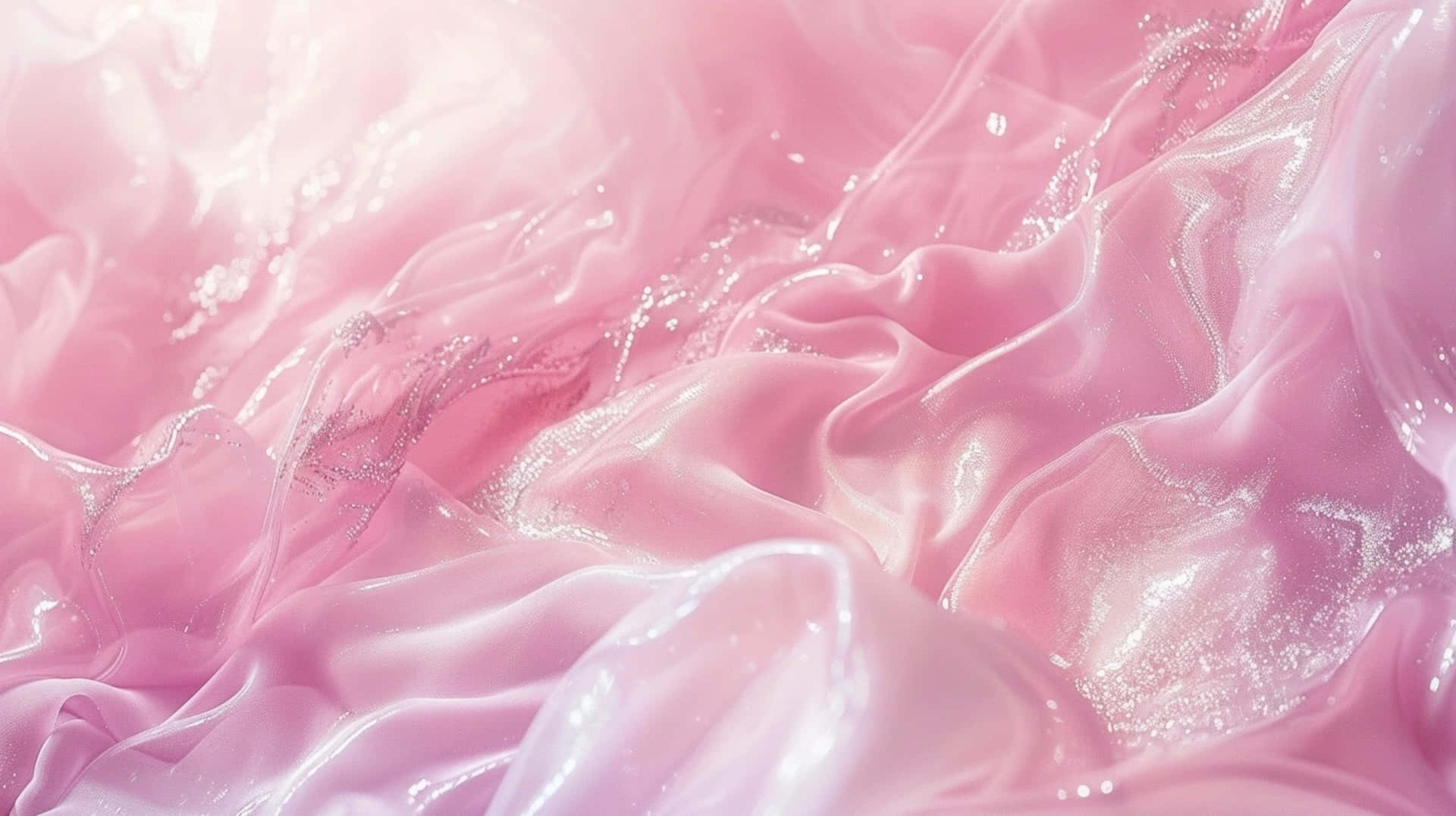 Pink Satin Fabric Waves Texture Background