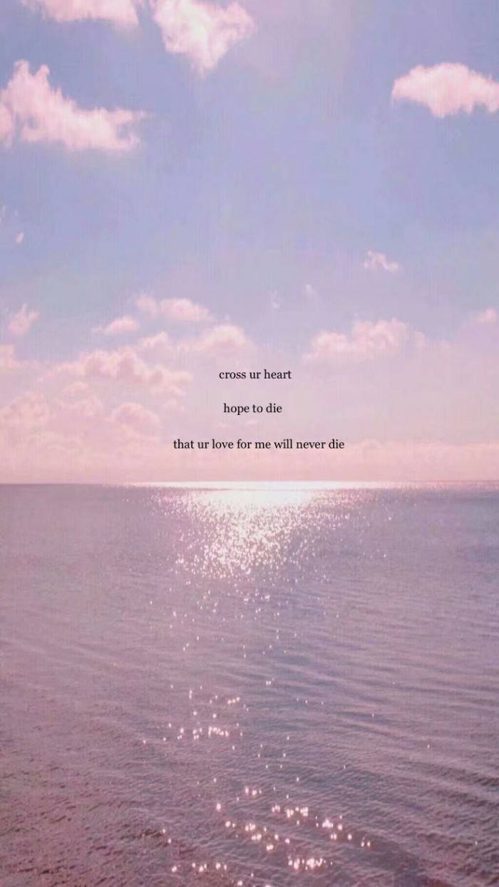 Pink Sea Aesthetic Tumblr Quotes Background