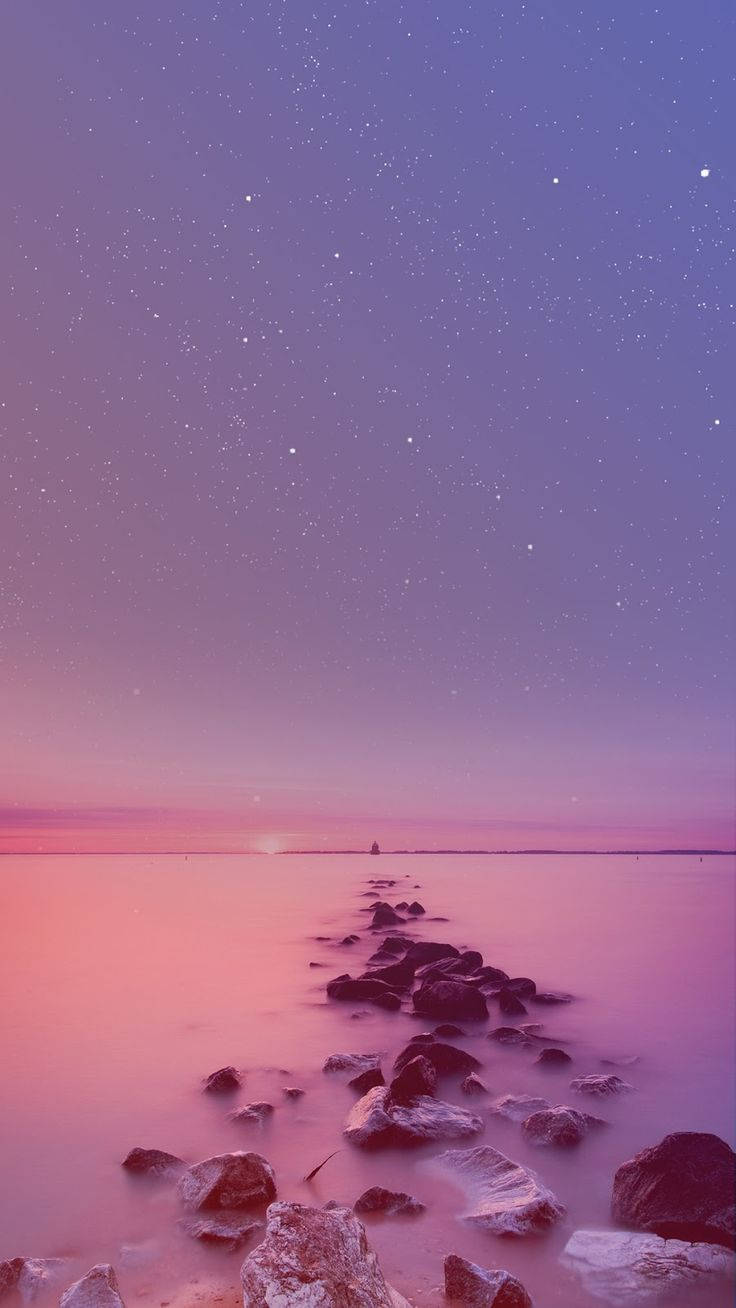 Pink Sea Pretty Phone Background