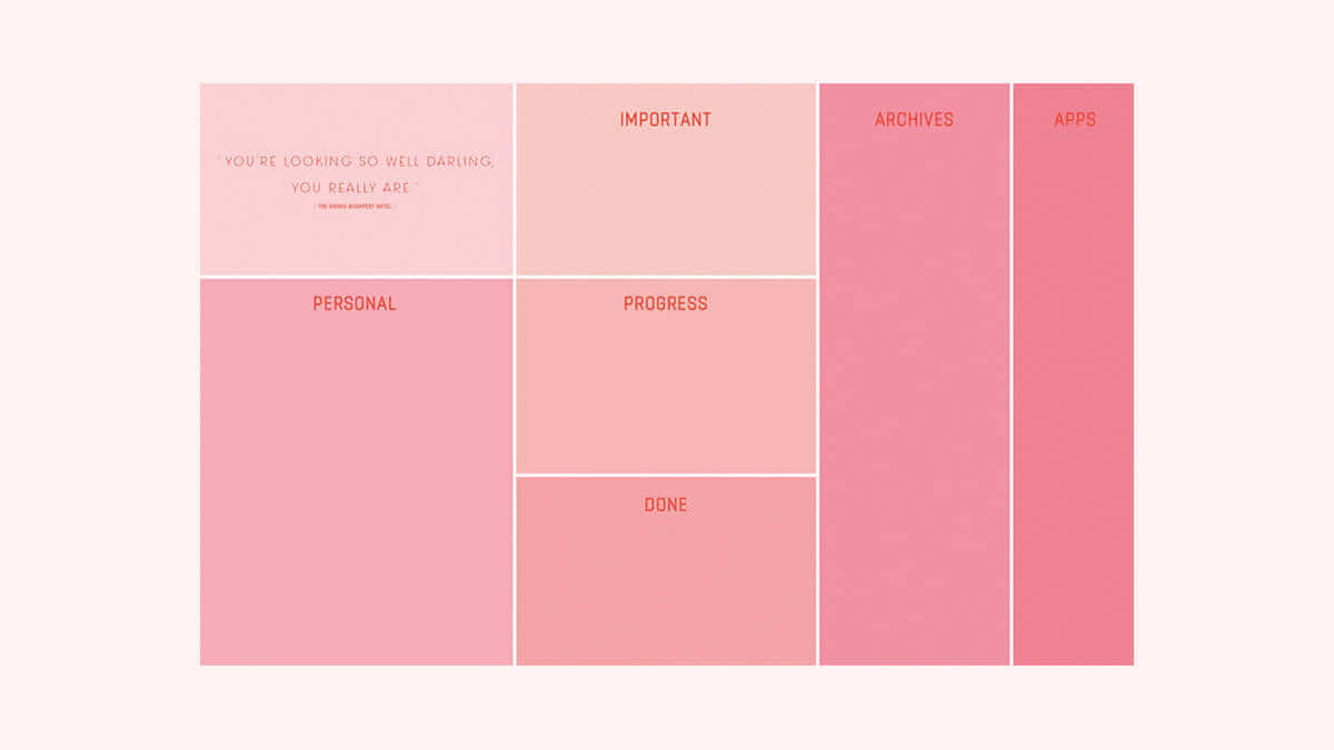 Pink Shades Cute Desktop Organizer Background