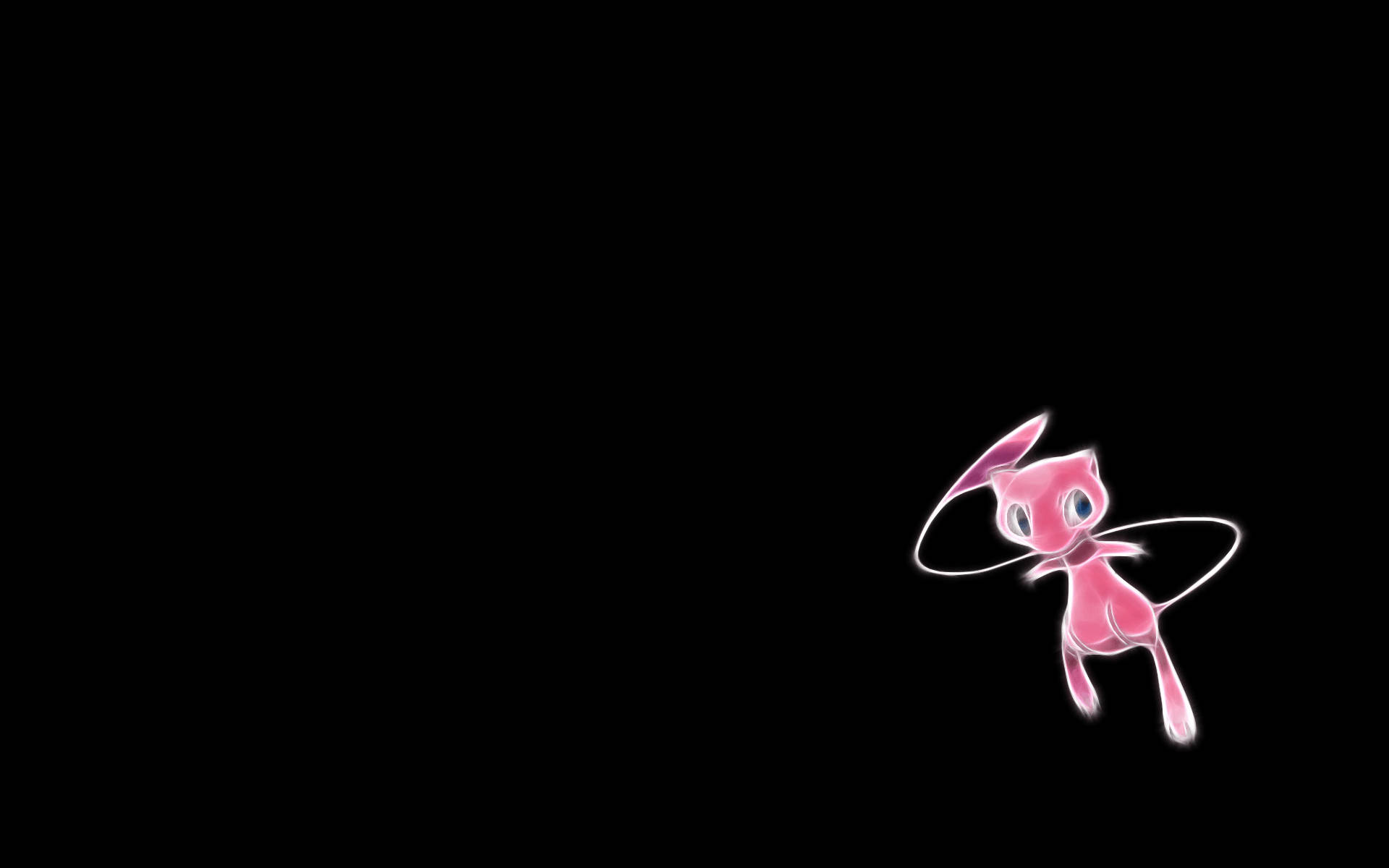 Pink Shiny Mewtwo On Black Background