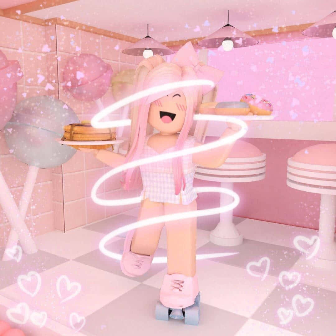 Pink Skates Roblox Pfp Background