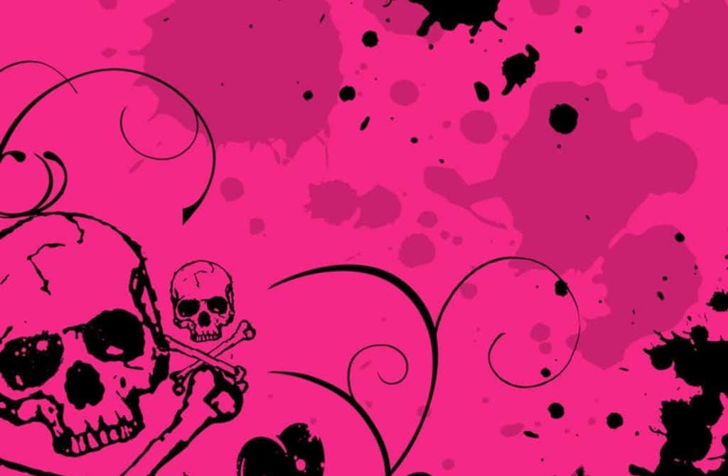 Pink Skull Background