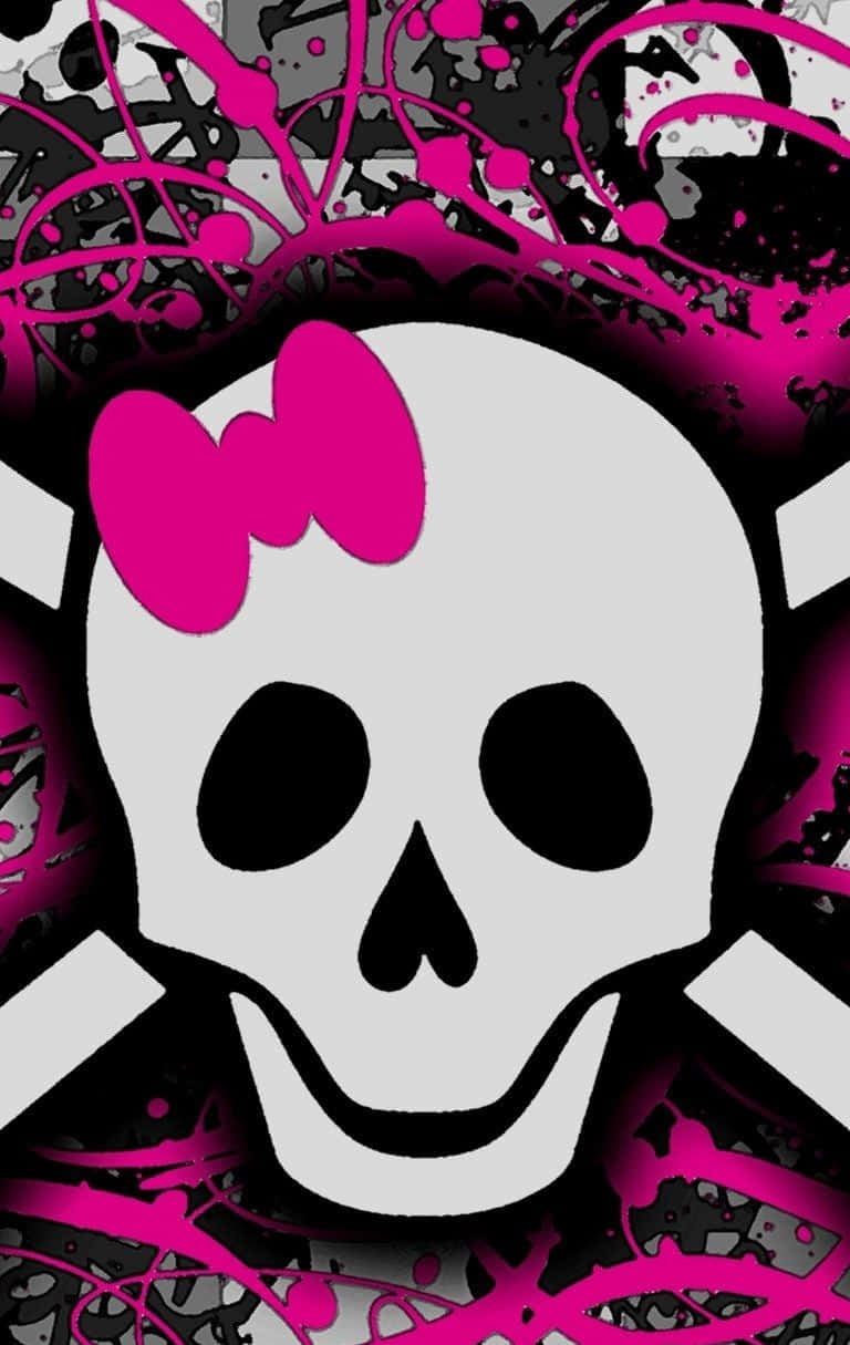 Pink Skull Background