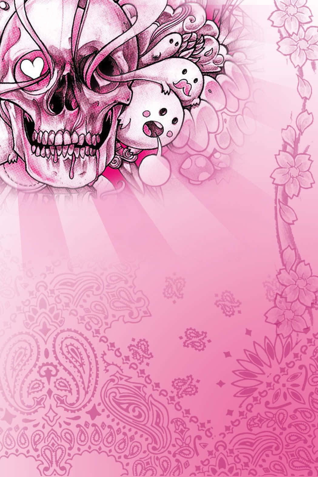 Pink Skull; Background