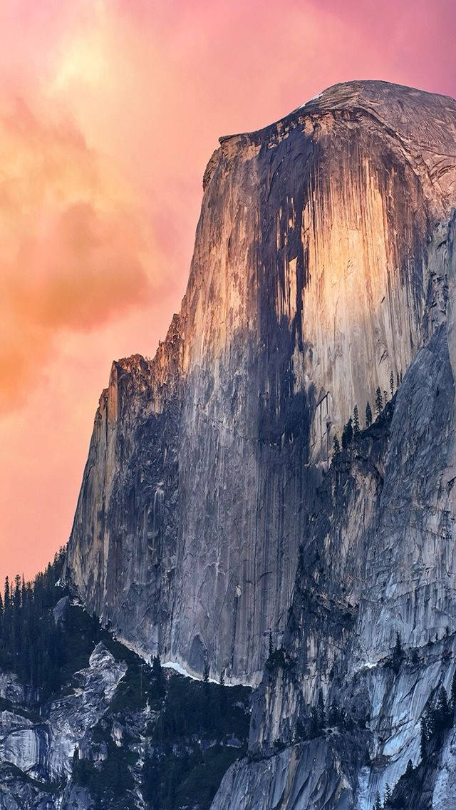 Pink Sky Above Yosemite Iphone Background