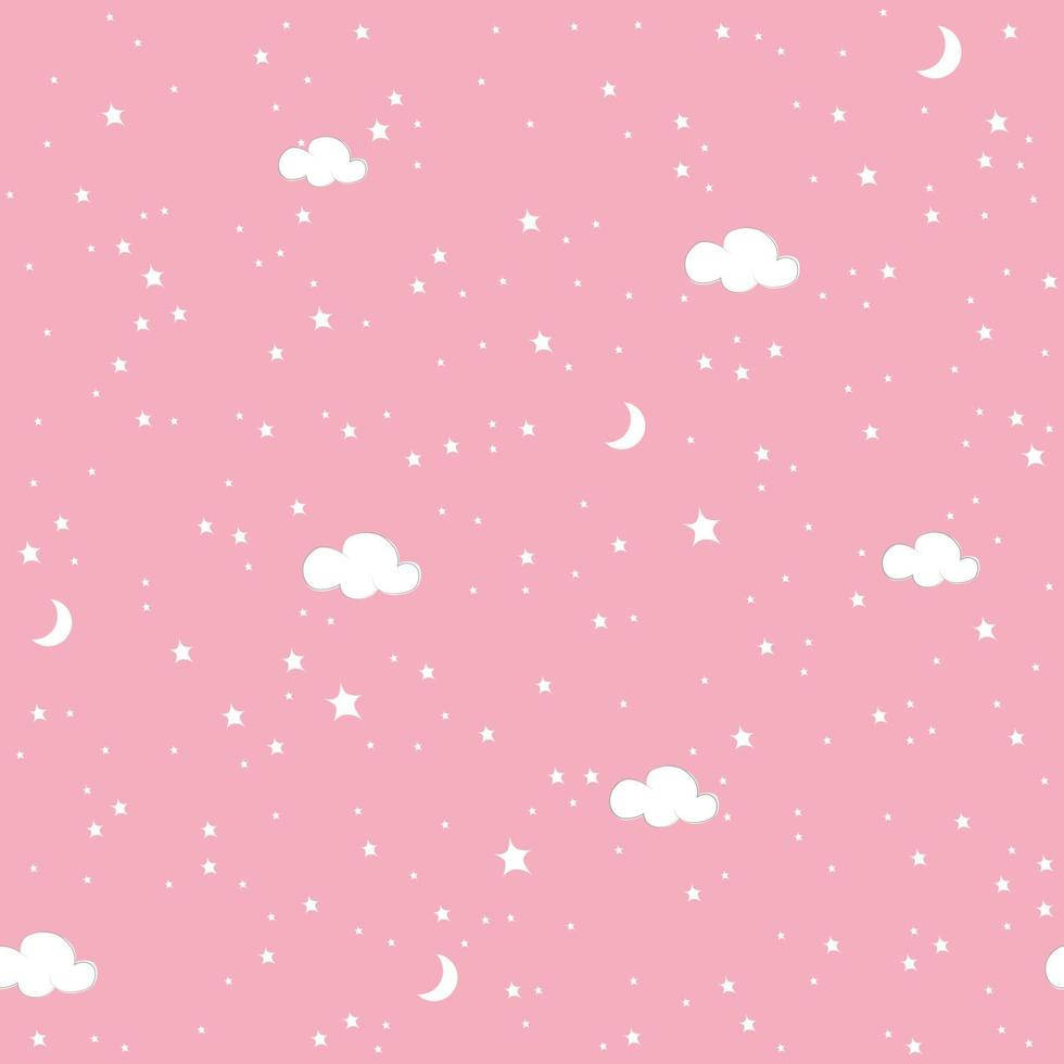 Pink Sky Clouds Aesthetics Background